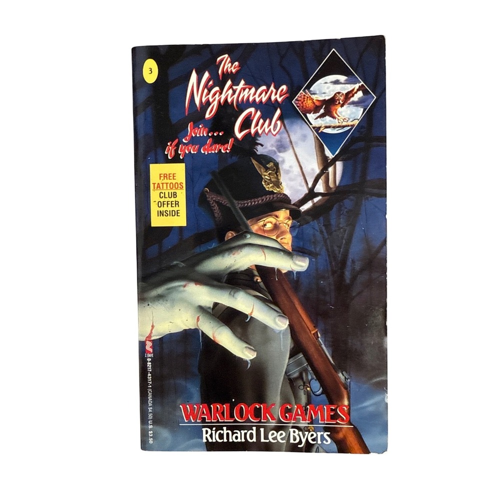 Warlock‎ Games #3 Richard L. Byers Vintage Horror Nightmare Club w Tattoos 1993